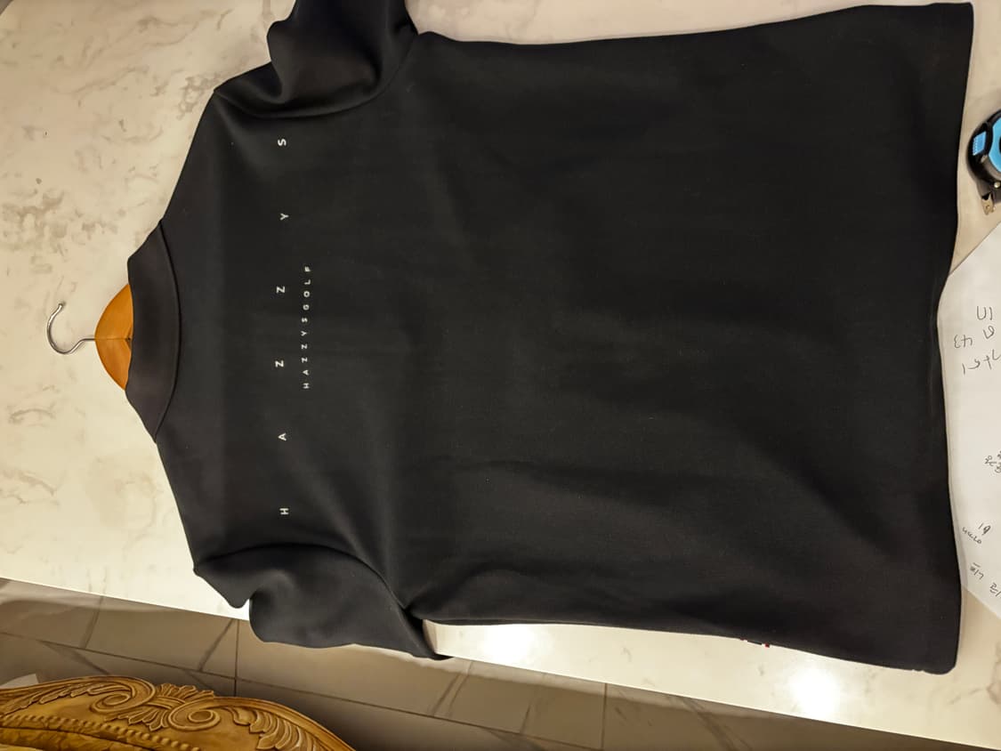 헤지스 골프 블랙 반집업 카라티 100 상품이미지3