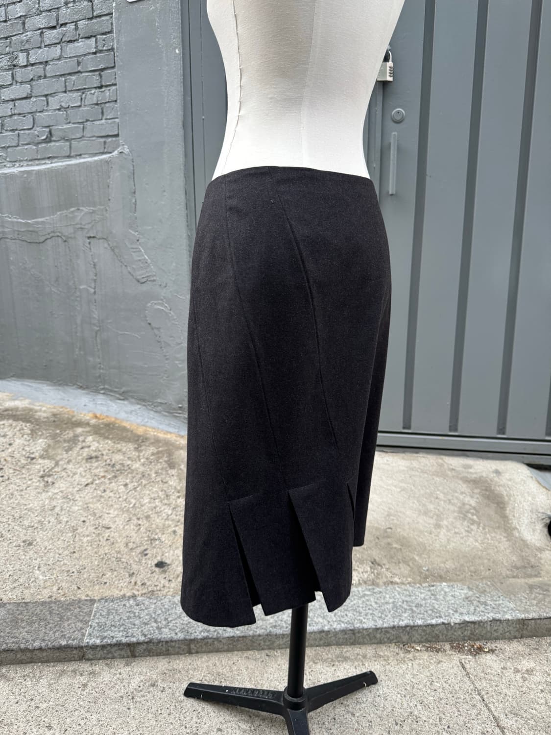 Jil sander 사선 플리츠 울 스커트 상품이미지1