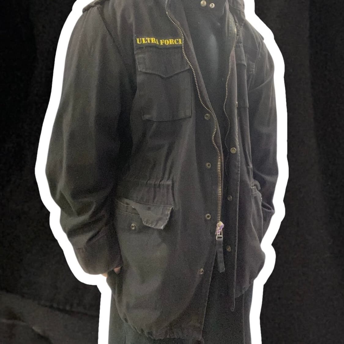 빈티지재팬 남자 블랙 야상자켓 2XL V32 상품이미지1