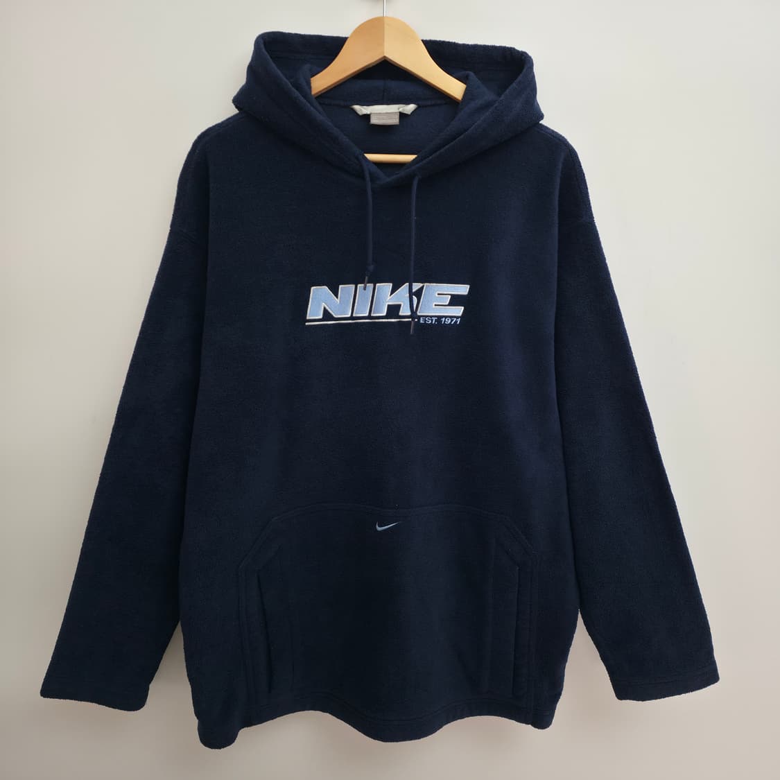 [L] 00's 나이키 네이비 플리스 후드티 상품이미지1