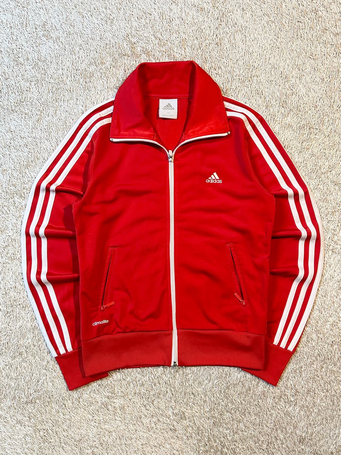 아디다스 ADIDAS 삼각로고 트랙탑 져지 레드 상품이미지1