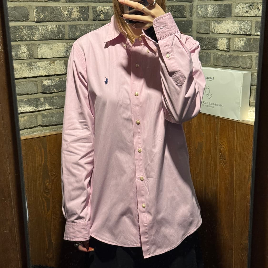 M) 폴로 랄프로렌 커스텀핏 드레스 셔츠 핑크 상품이미지8