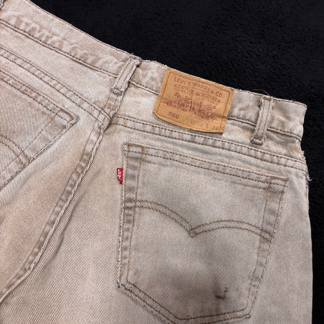 33 90s 리바이스560 USA 데저트 루즈핏 데님팬츠 상품이미지4