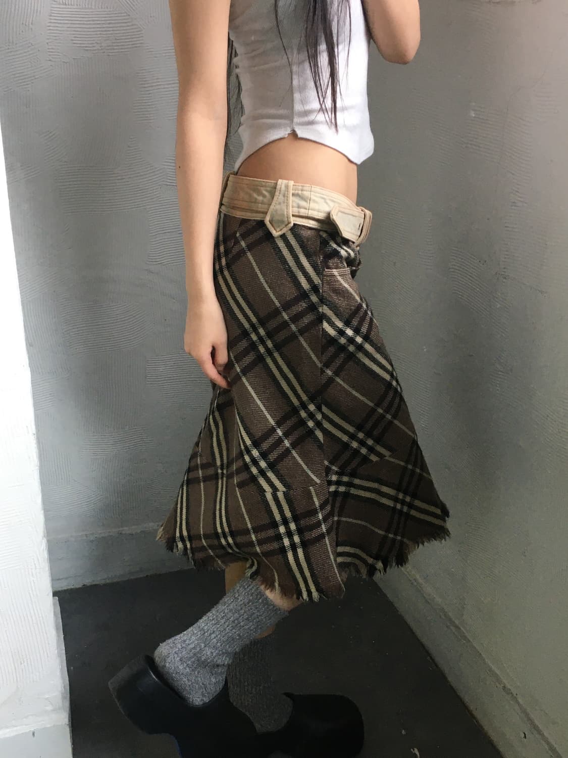 Burberry 버버리 블루라벨 노바체크 벨티드 스커트 상품이미지3