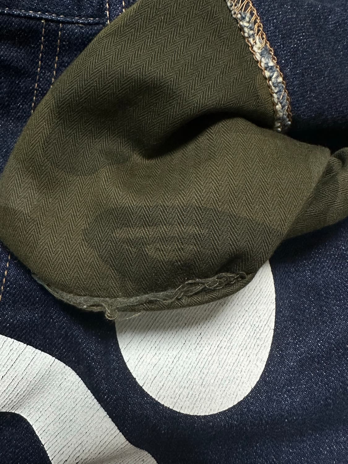 00s 올드 베이프 마일로 페인팅 데님 팬츠 BAPE OG 상품이미지7