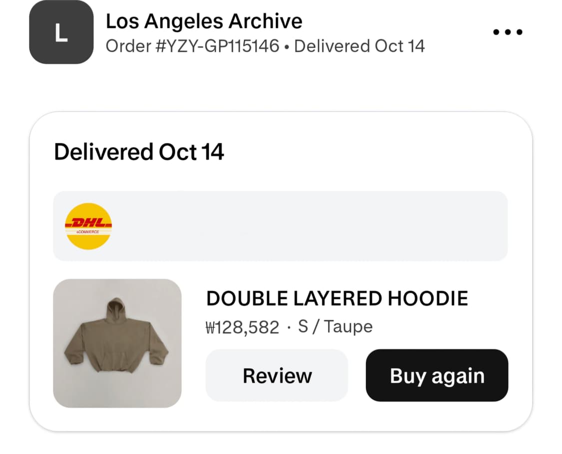 LAA 이지 더블 레이어 후드 베이지 S 판매합니다. 상품이미지3