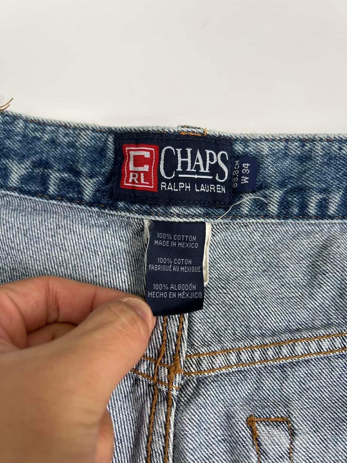 [34] 챕스 랄프로렌 90s 스톤워시 데님 버뮤다 쇼츠 팬츠 상품이미지4