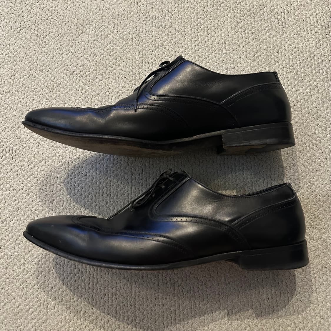 페라가모 Ferragamo 클래식 윙팁 더비 레더 슈즈 상품이미지8