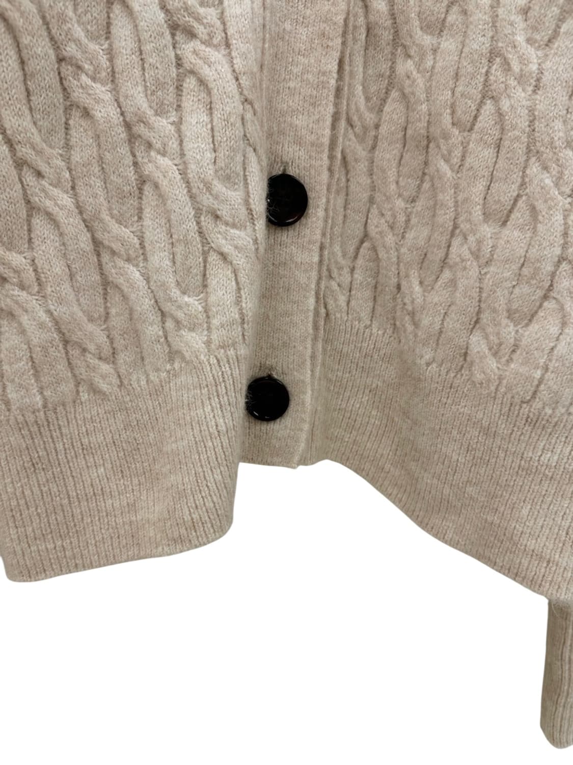 폴로 꽈배기 가디건 오트밀 (여성XL) 상품이미지5