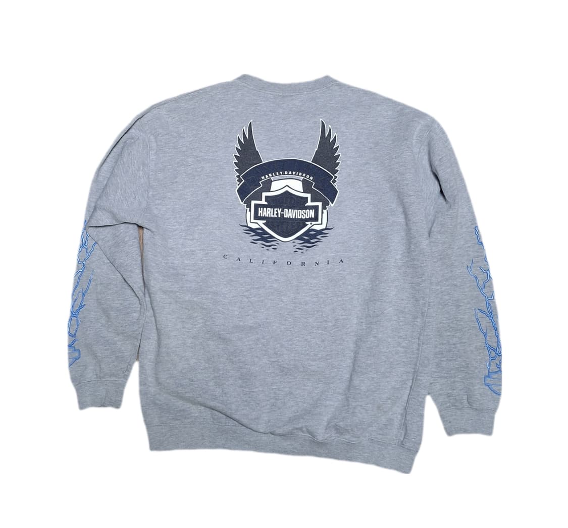 00s 할리데이비슨 feel the thunder 라이트닝 썬더 스웻 상품이미지2