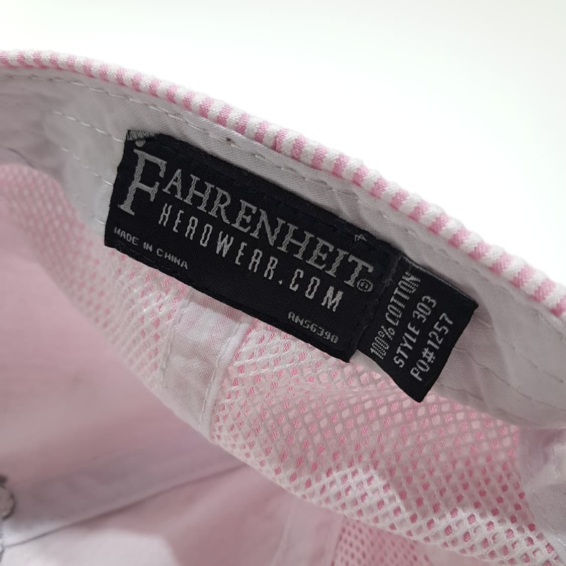 슈가벨 부츠 자수 핑크 시어서커 스트라이프 볼캡 P2066 상품이미지7