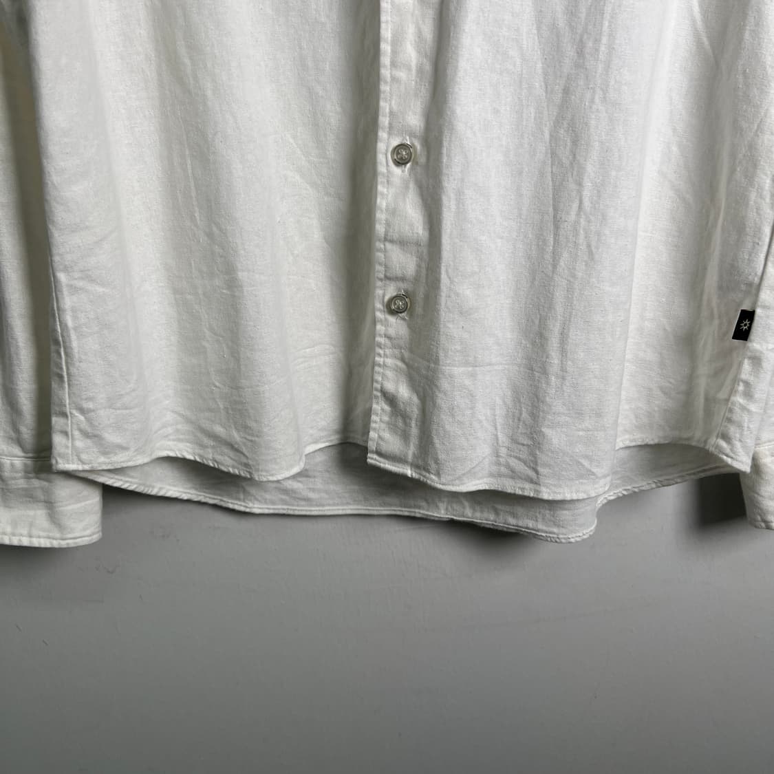 jpn vtg 일본 빈티지 린넨 화이트 버튼다운 셔츠 L 상품이미지6