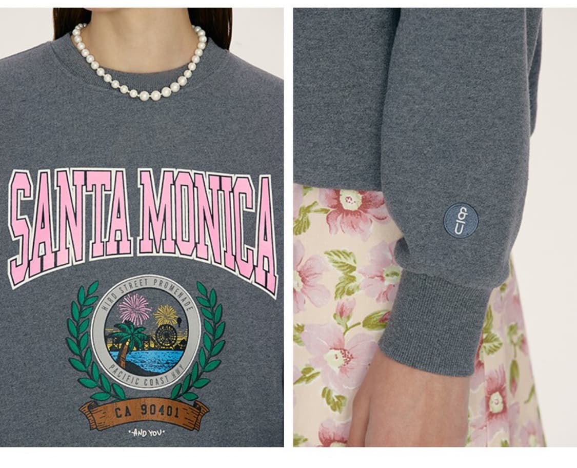 (새상품) and you 앤유 시티 아트워크 스웻셔츠 맨투맨 상품이미지3