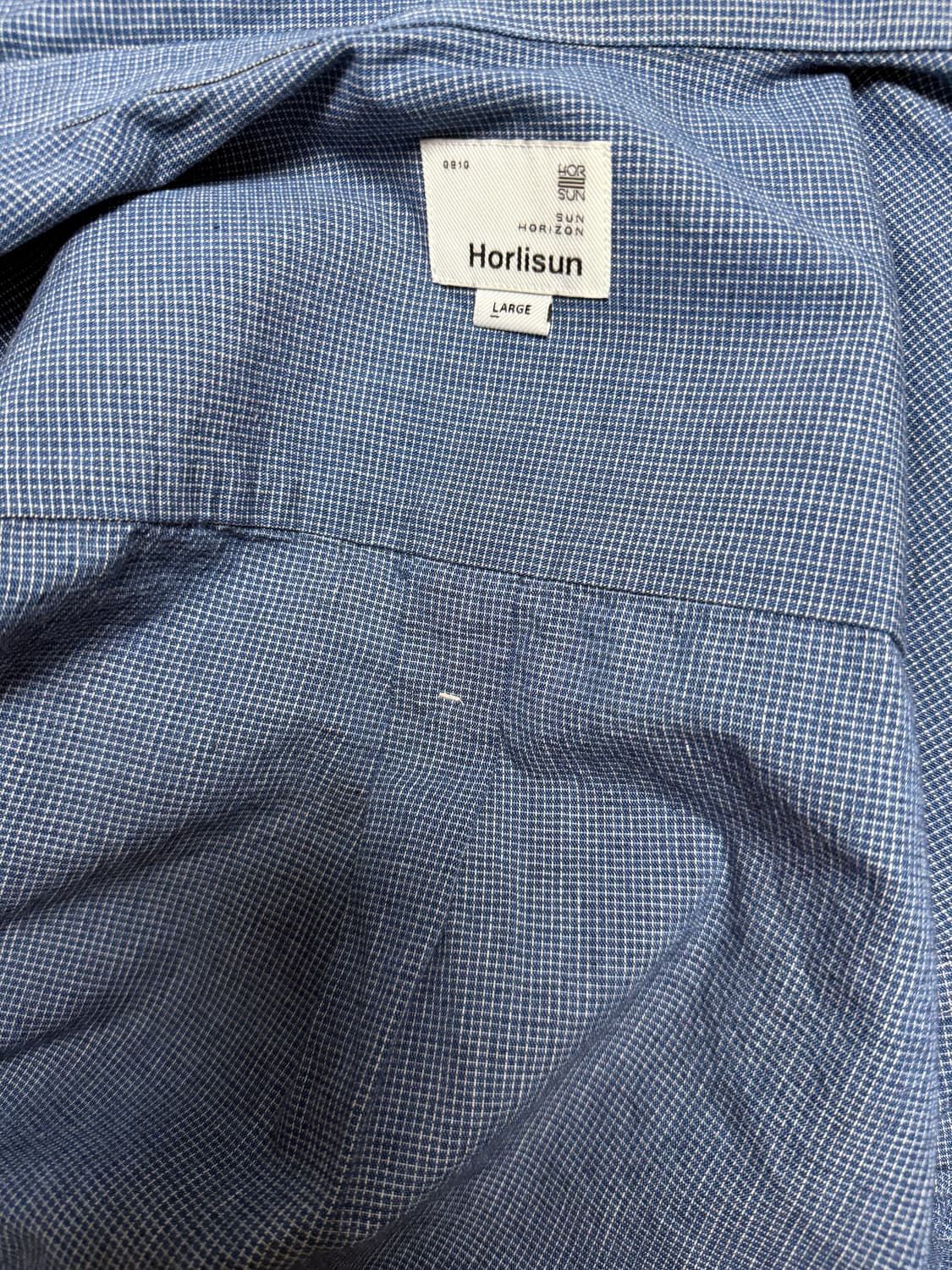 홀리선 Maili Denim Check Shirt Blue L 상품이미지6