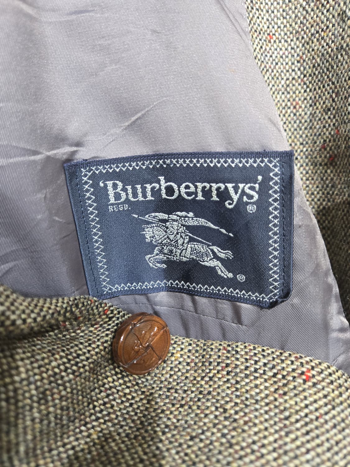 버버리 헤링본 브라운 남성 자켓 상품이미지5