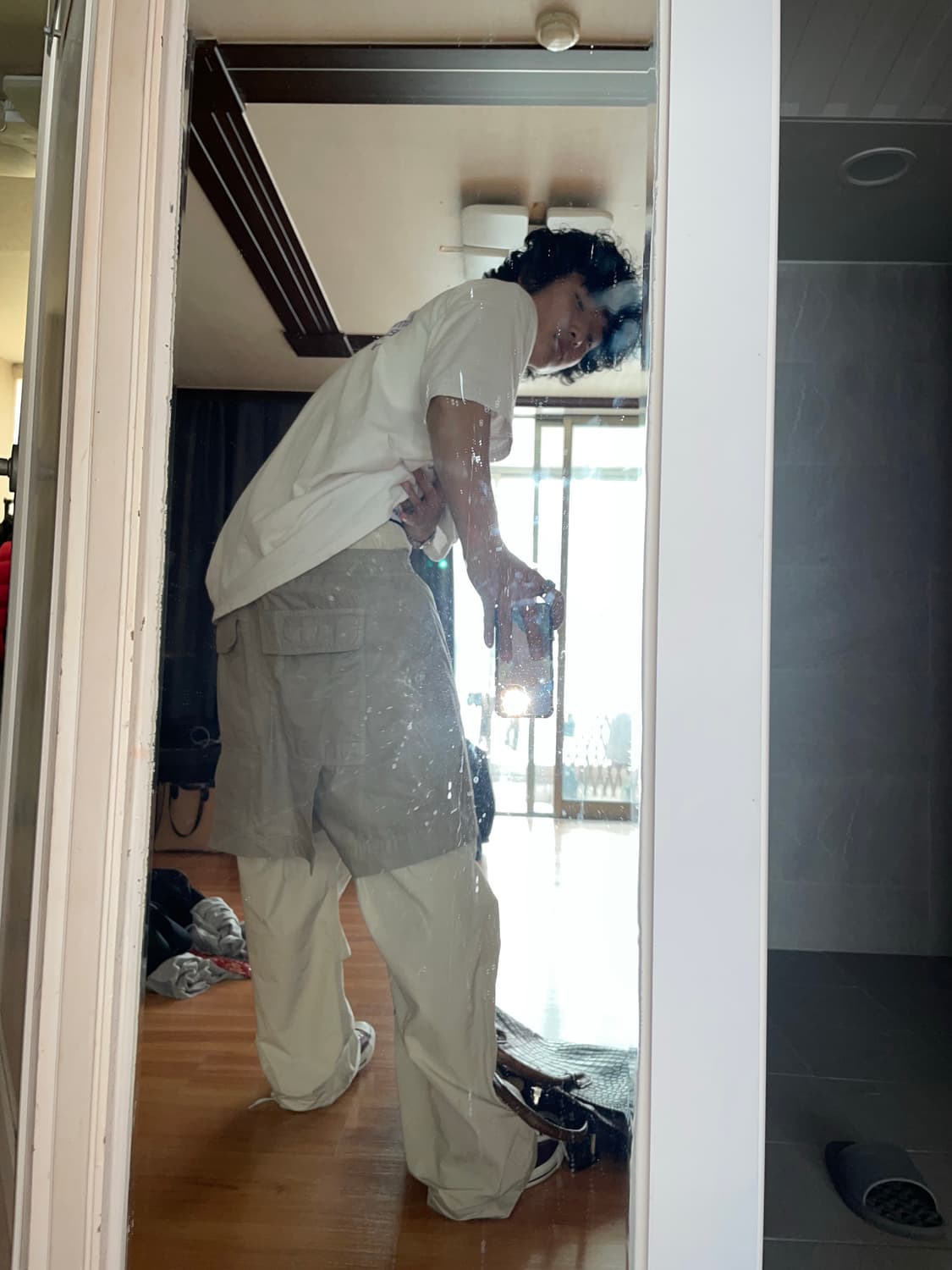 릭오웬스 다크쉐도우 왁스 플랩 쇼츠 상품이미지1