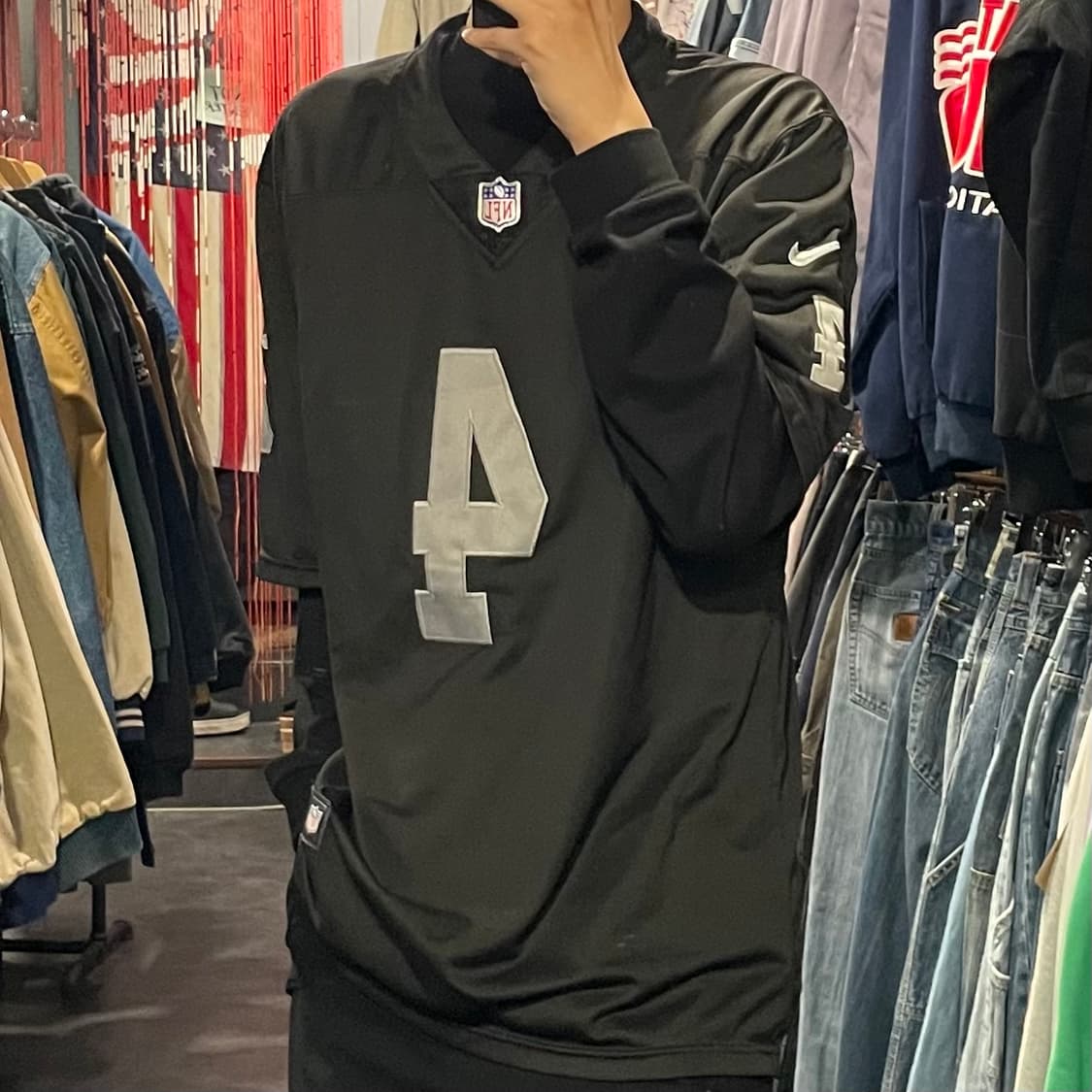 [IM] NFL X Nike No.4 CARR 블랙 반팔져지 상품이미지5