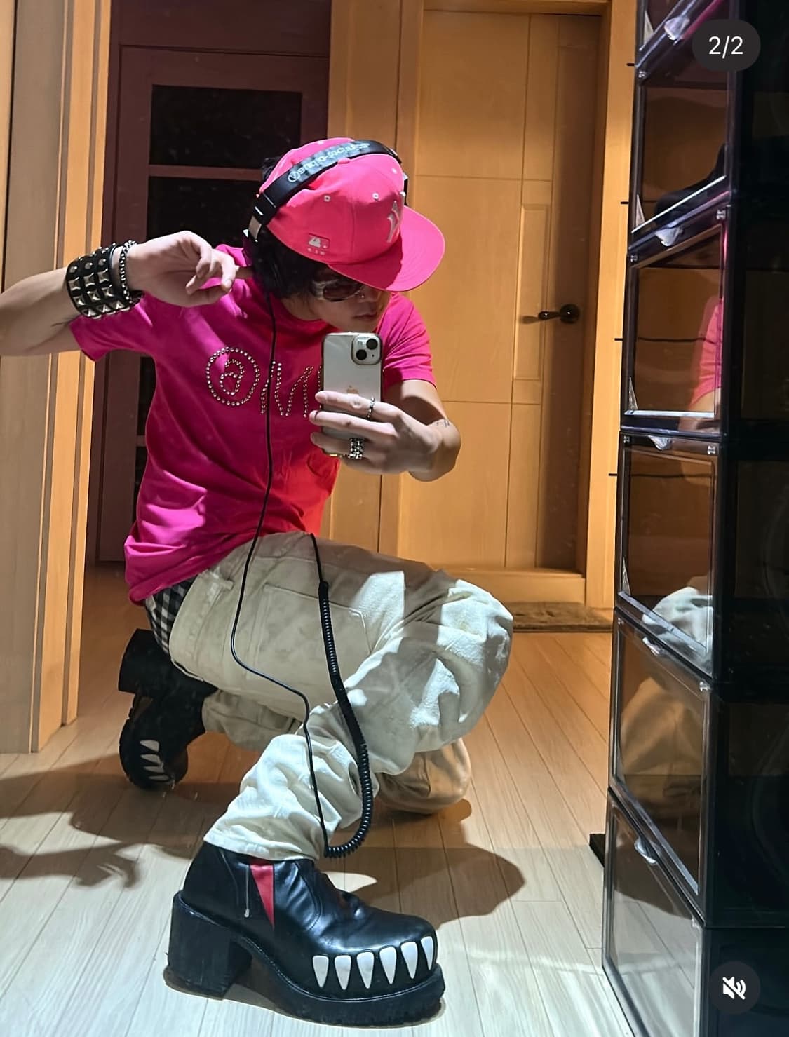MM6 Silver Stud Pink Color T-Shirt 상품이미지2