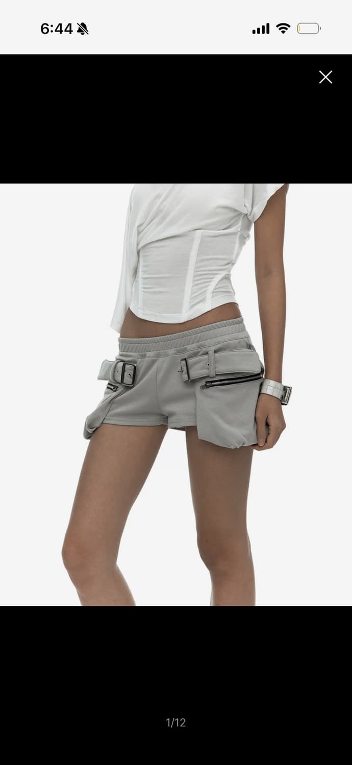 Belted Pocket Shorts Gray 상품이미지1