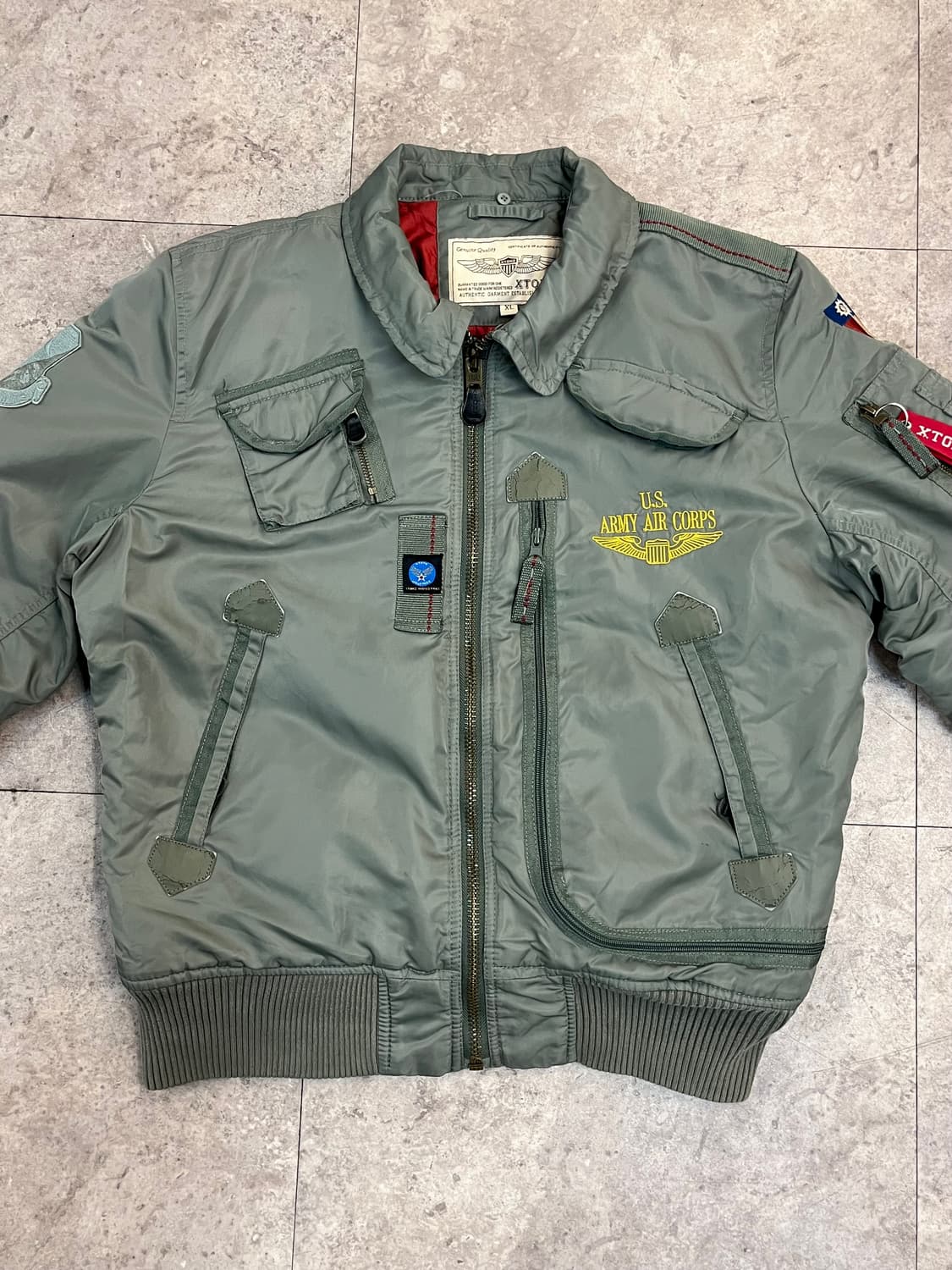 엑스톤즈 항공 점퍼 카키 XL #csz3822 상품이미지4