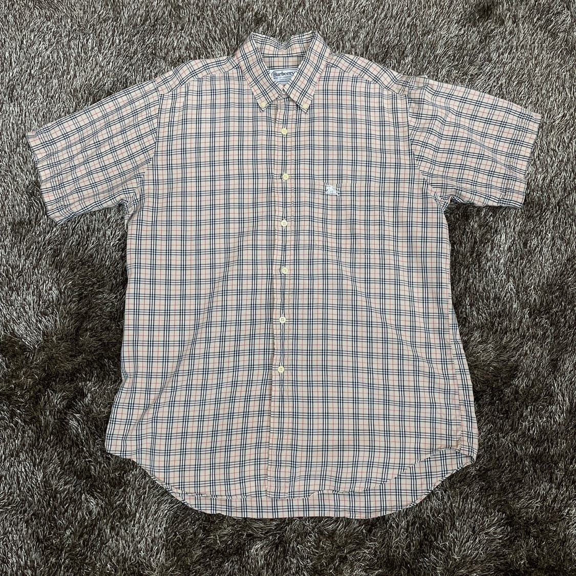 버버리 Burberry 90s 노바체크 포켓 반팔셔츠 L (41) 상품이미지1