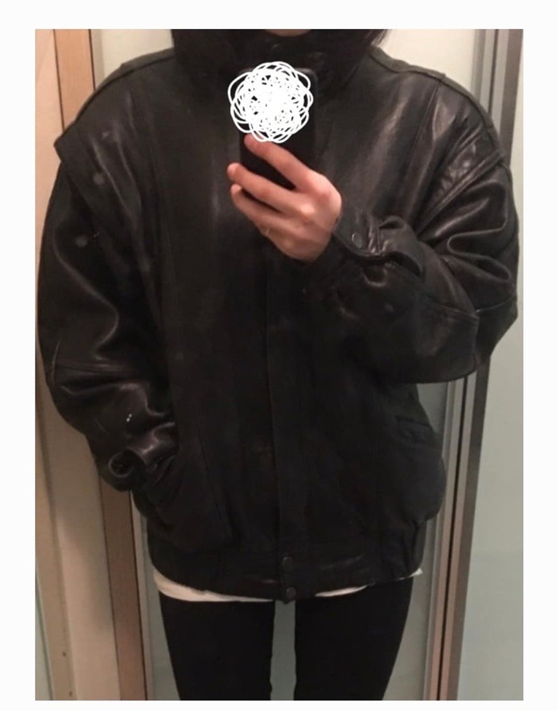 빈티지 소가죽 리얼레더 자켓 90s 스타일 상품이미지5