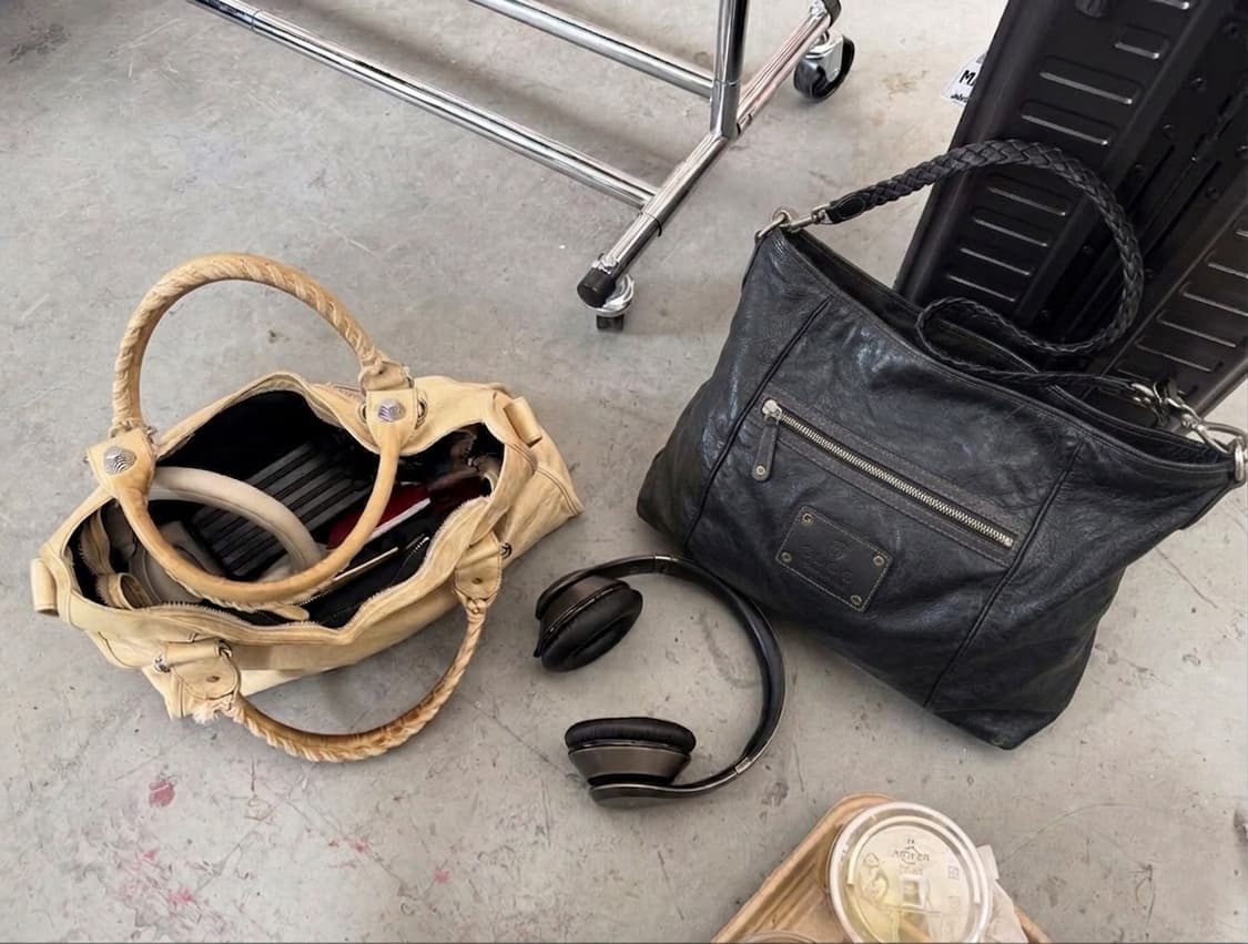 Gucci 빈티지 레더 빅백🖤 상품이미지7