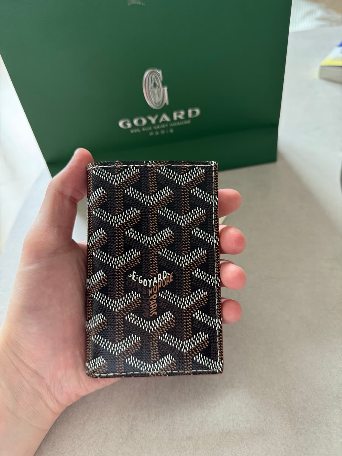 (새제품)고야드 생피에르 블랙탄 카드지갑 상품이미지2