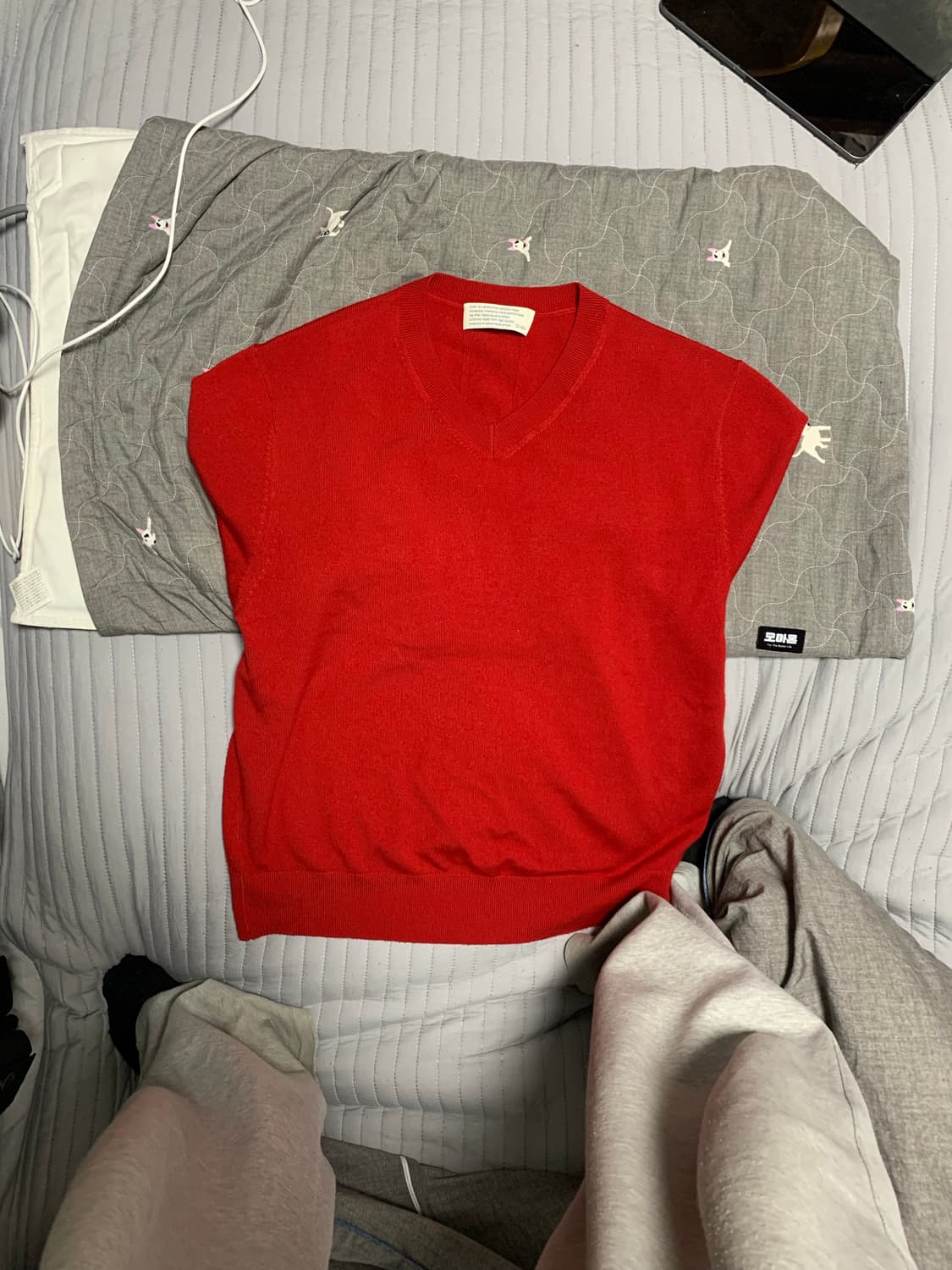 다이브인 크롭 브이넥 니트 1사이즈 상품이미지2