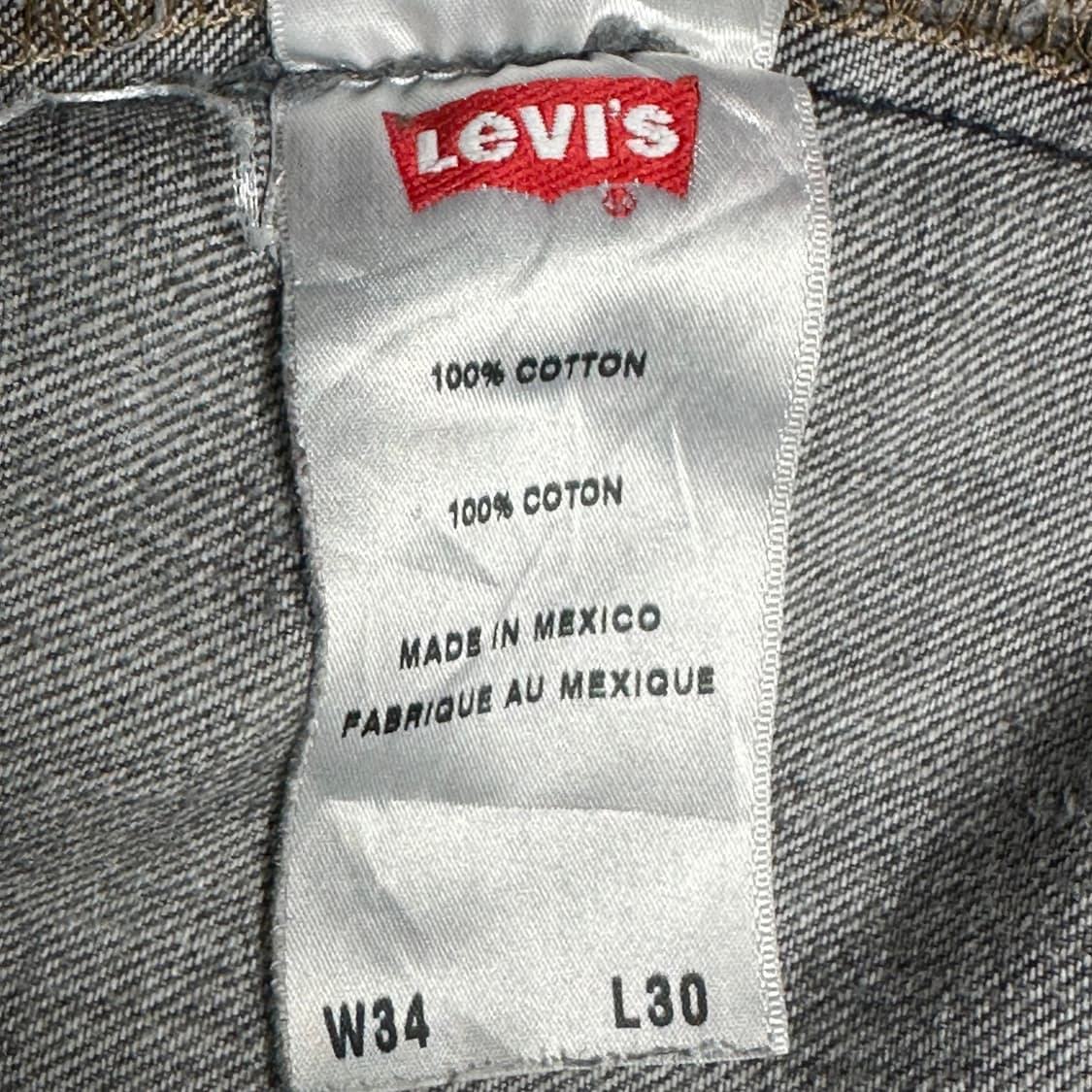 빈티지 00s 리바이스 501 흑청 리페어 블랙진 34 상품이미지5