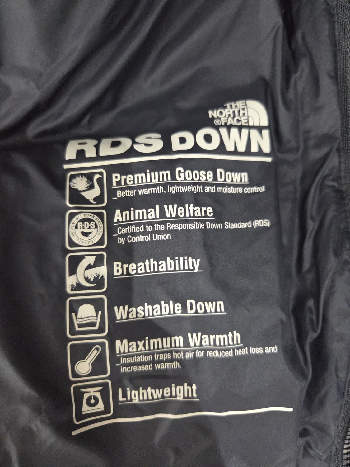 노스페이스 블랙 RDS 구스다운 후드 패딩 상품이미지9