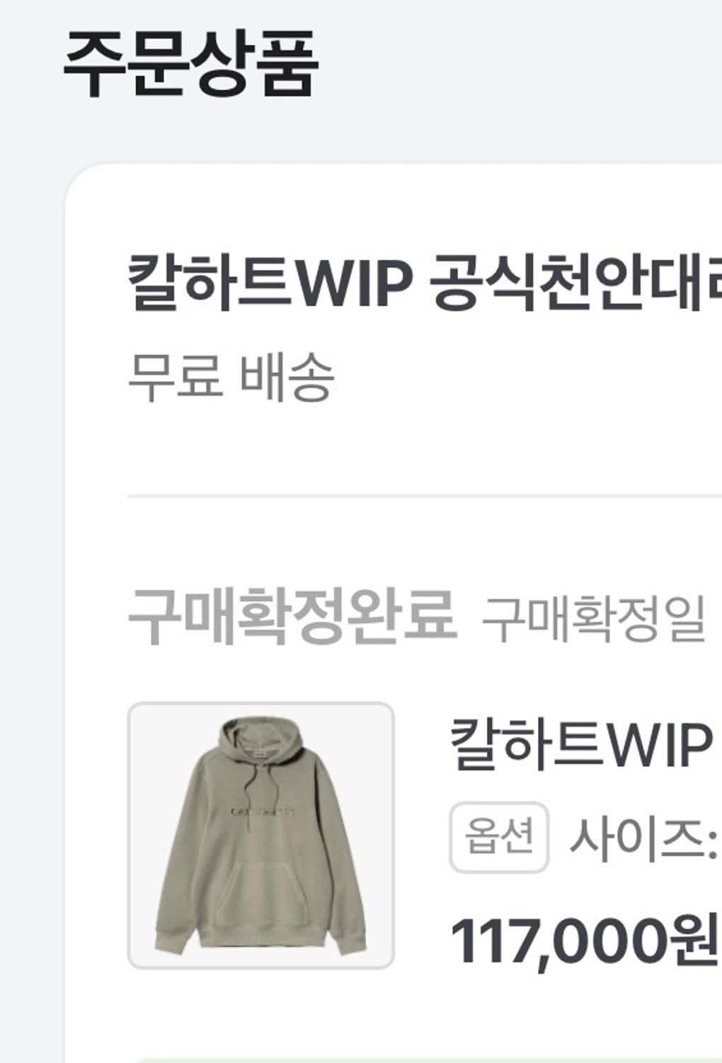 칼하트 피그먼트 후드티 상품이미지3