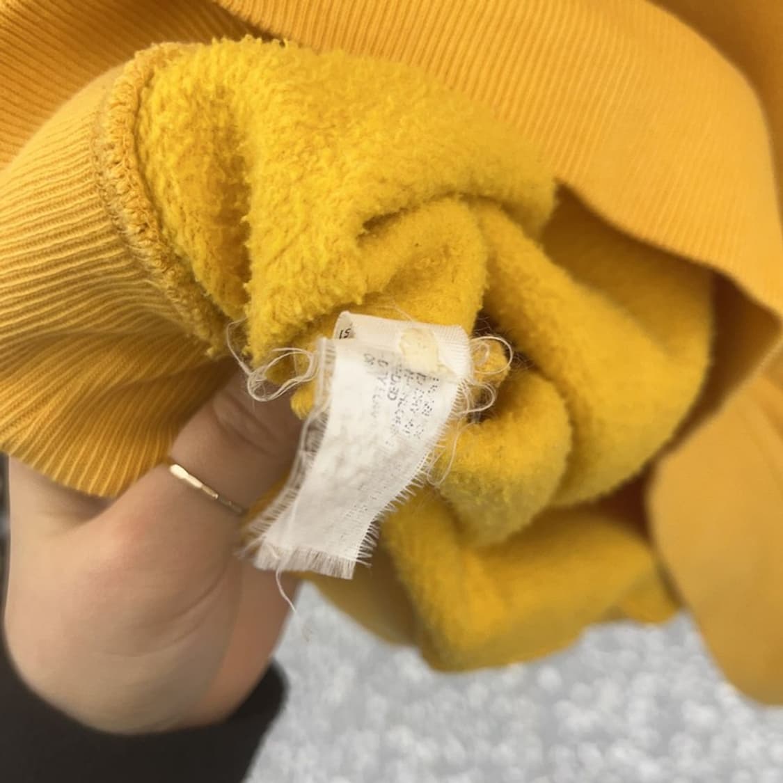 갭 빈티지 레트로 Y2K 옐로우 약기모 후드티 M C08093 상품이미지6