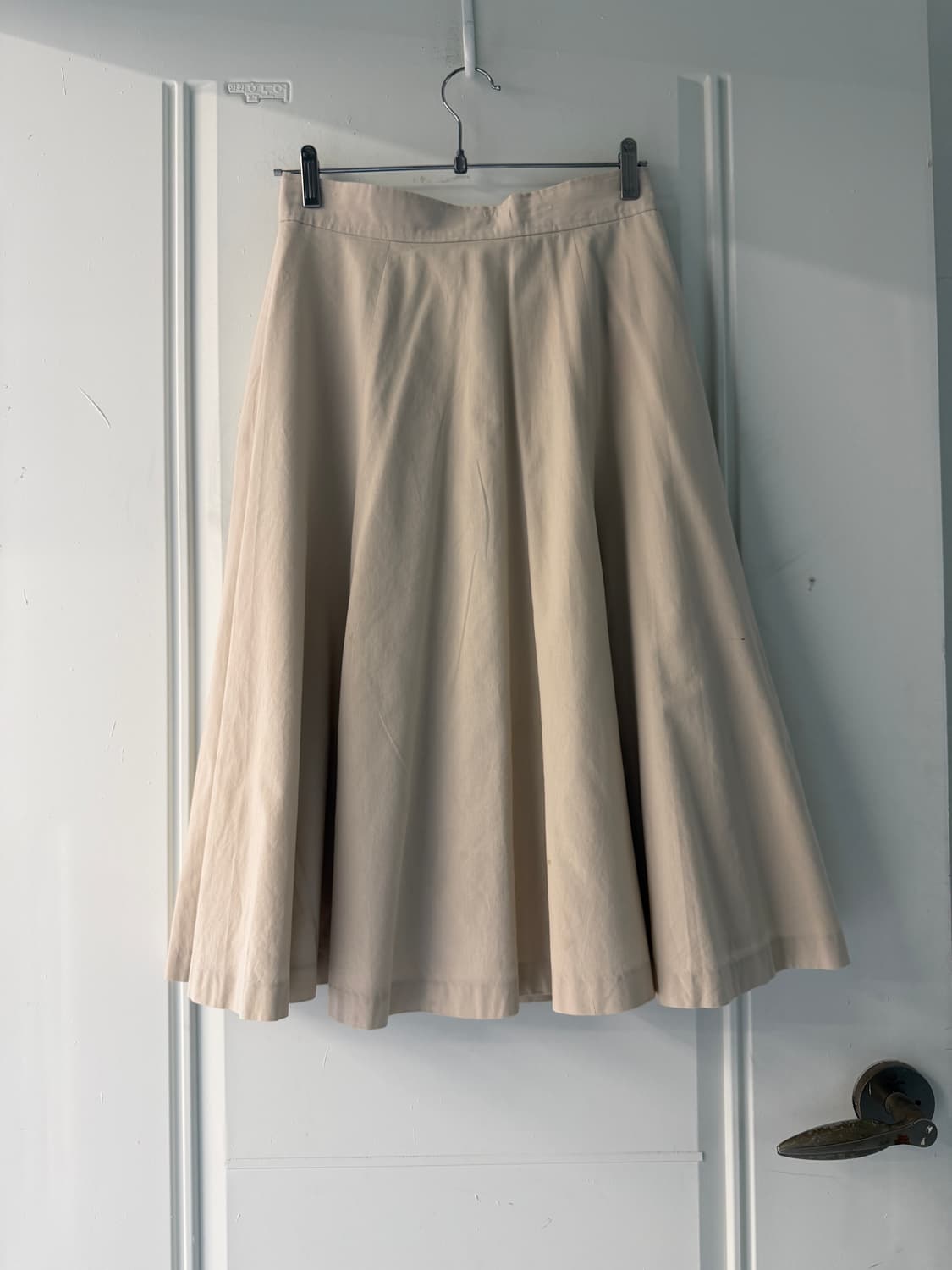일본빈티지 아이보리 플레어 롱스커트 상품이미지5