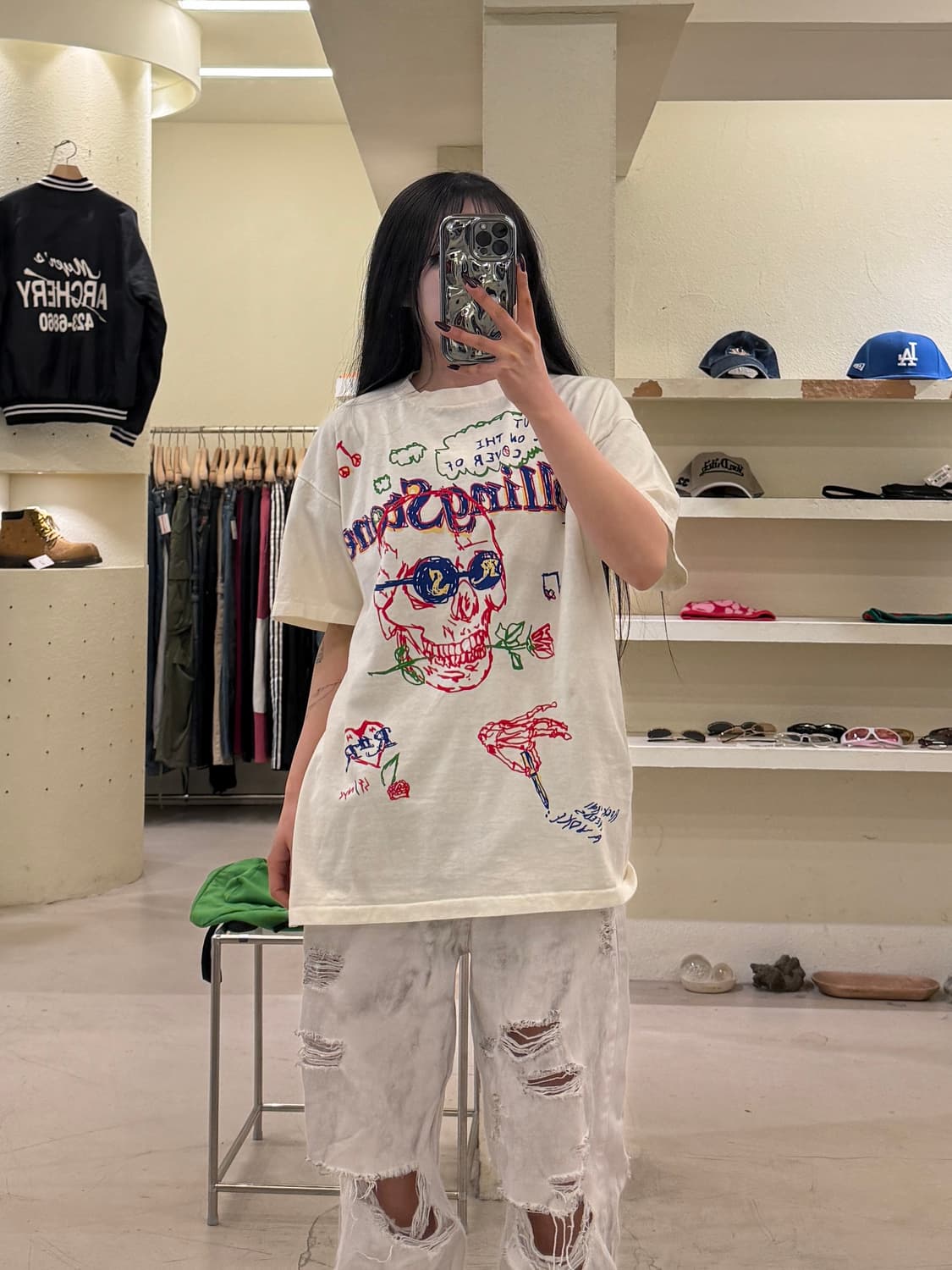 롤링스톤즈 스케치 그래픽 반팔 티셔츠 U1160 상품이미지1