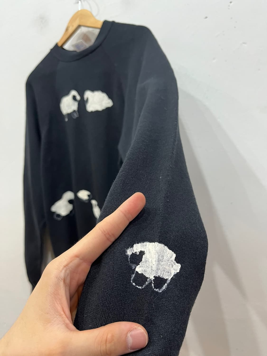 Made in USA TULTEX Sheep Painting Sweat 상품이미지5