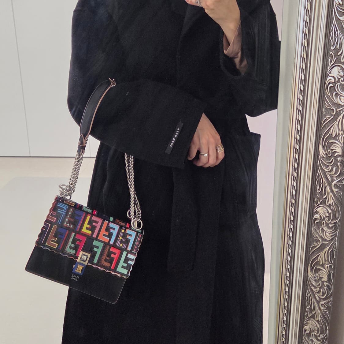 FENDI 펜디 정품 캔아이 멀티에프 은장 체인백 스몰 숄더백 크로스백 상품이미지2