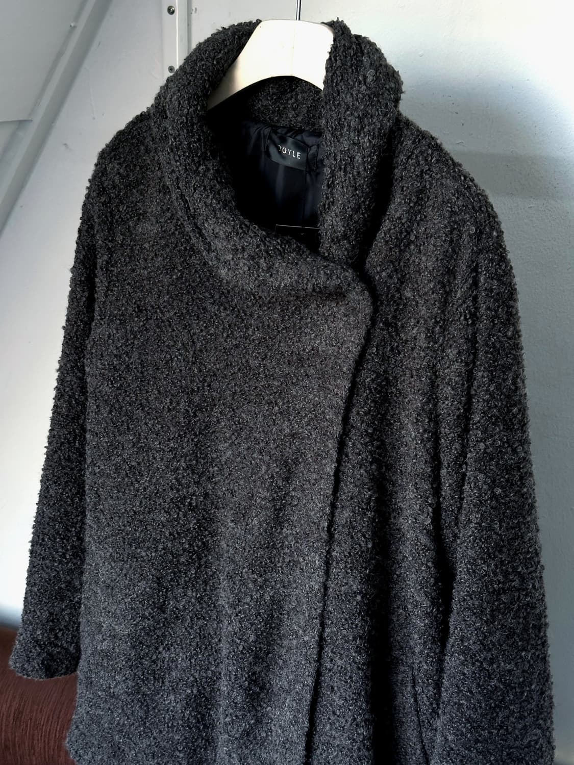 Boucle fabric 1B design wide jacket 상품이미지5