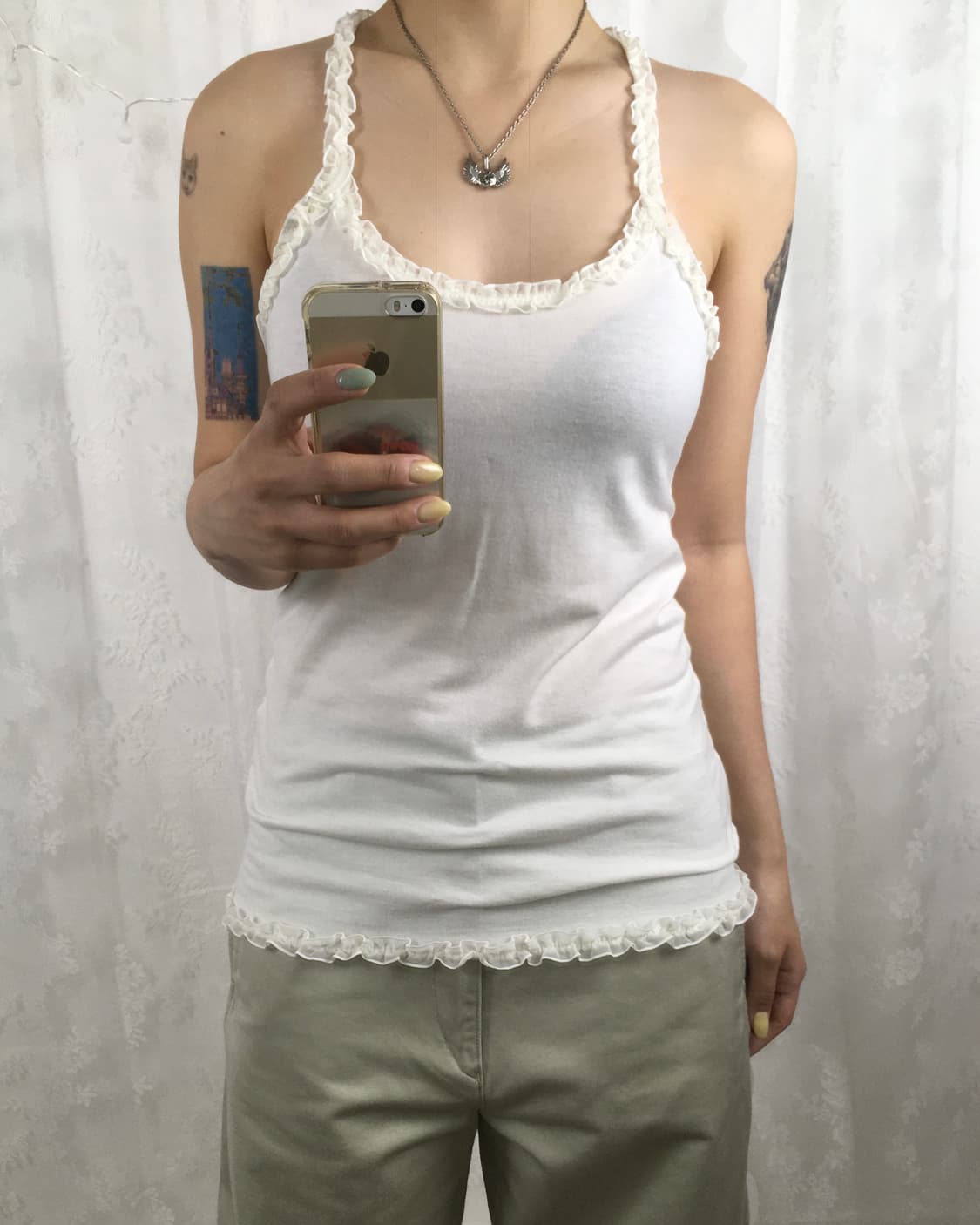JPN frill lining sleeveless top 상품이미지1