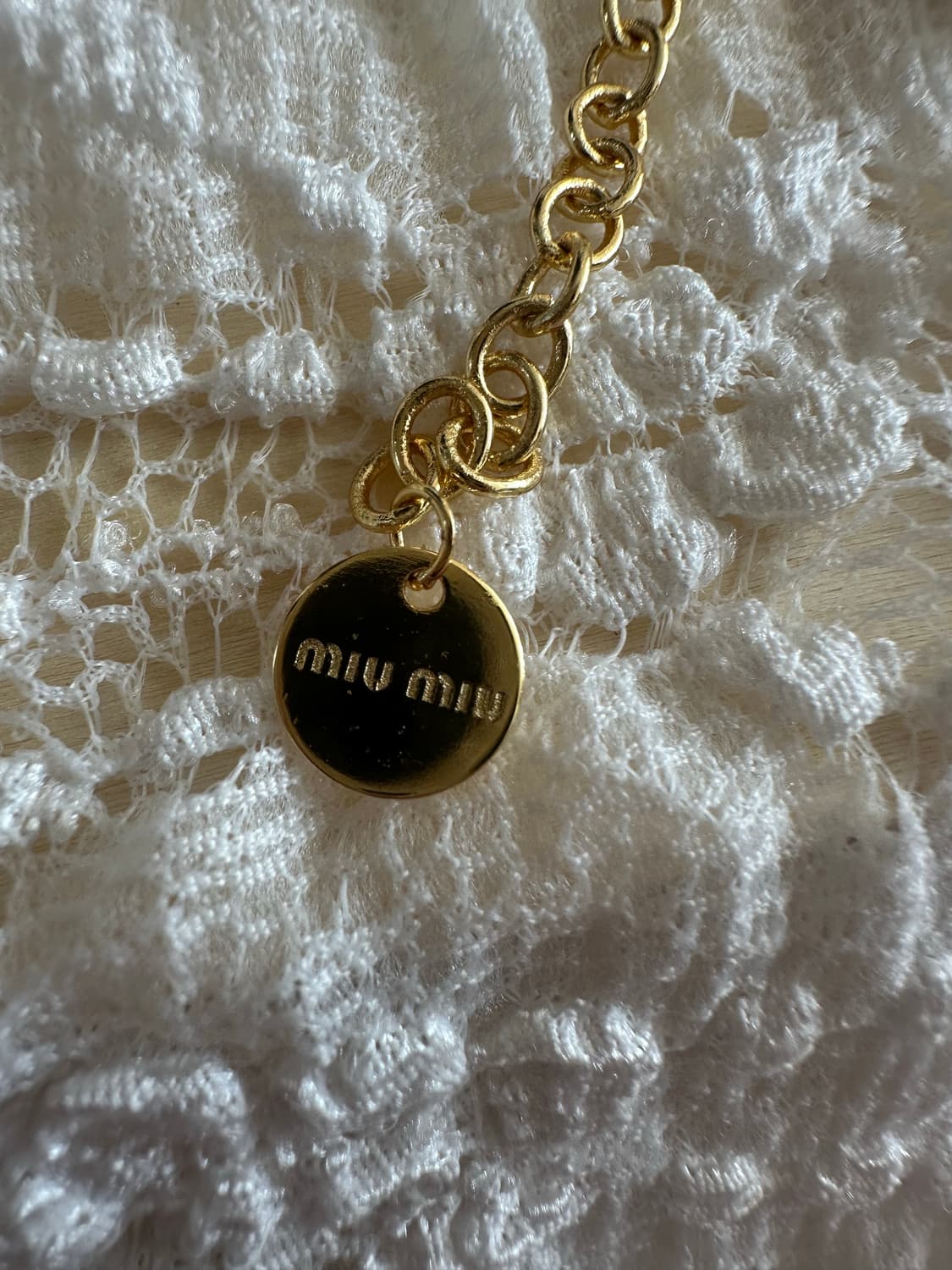 미우 업사이클링 옐로우골드 목걸이(42-50센티) 상품이미지4