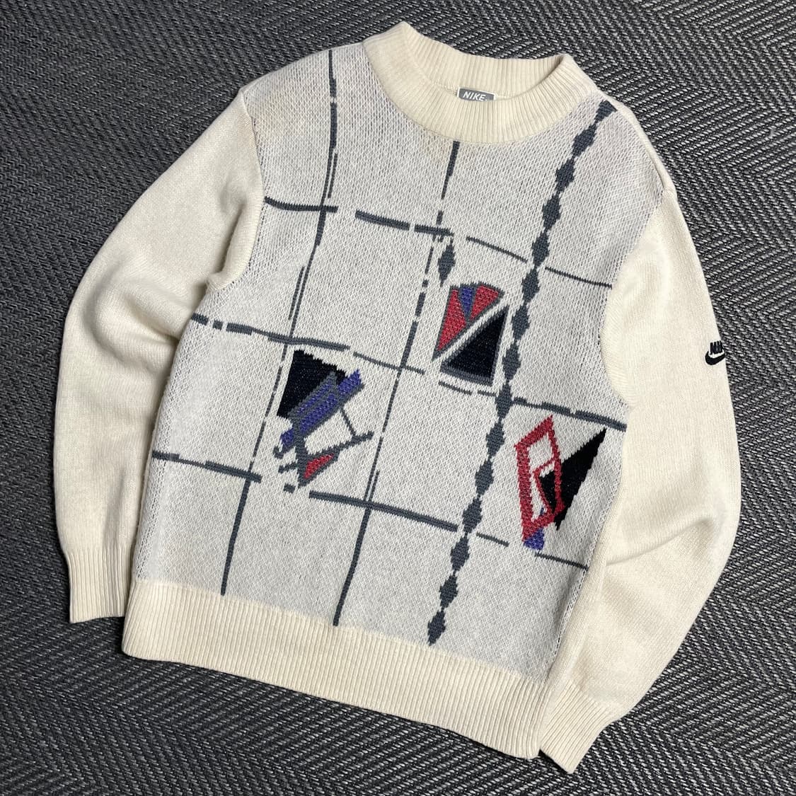 90s 나이키 올드스쿨 패턴 반폴라 니트y 5371 상품이미지1