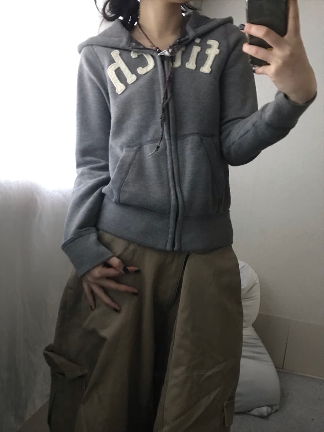 아베크롬비 그레이 후드집업 상품이미지2