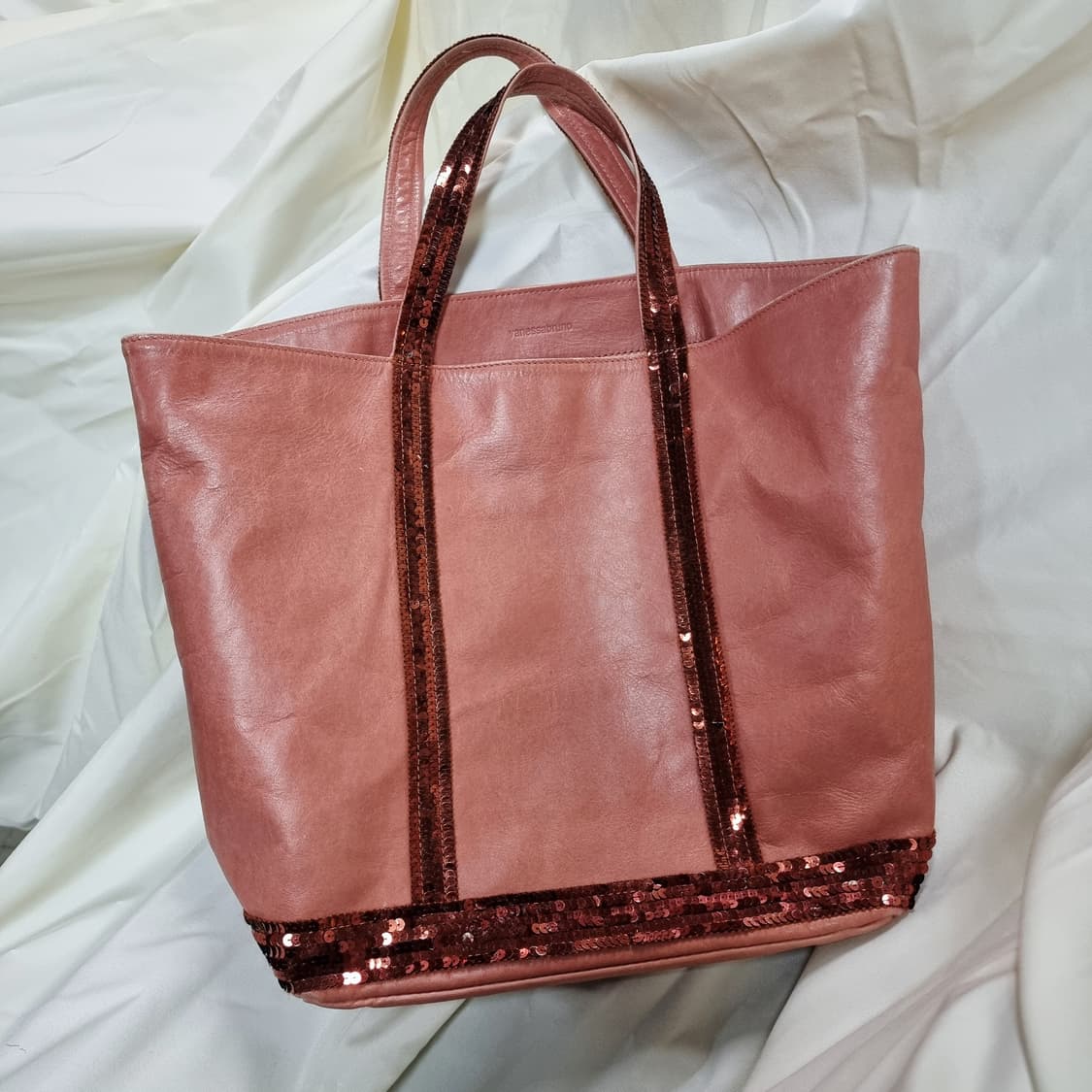 바네사브루노 스팽글 소가죽 토트백 (캔버스원단 아님)  상품이미지2