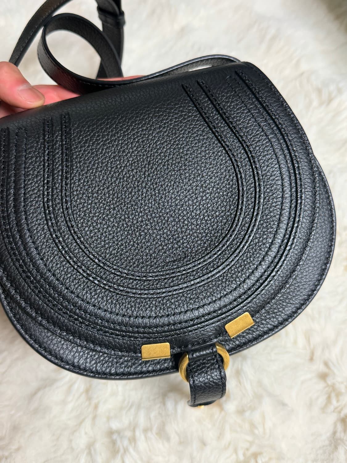 (새상품급)끌로에 마르씨 스몰 새들백 블랙 상품이미지2