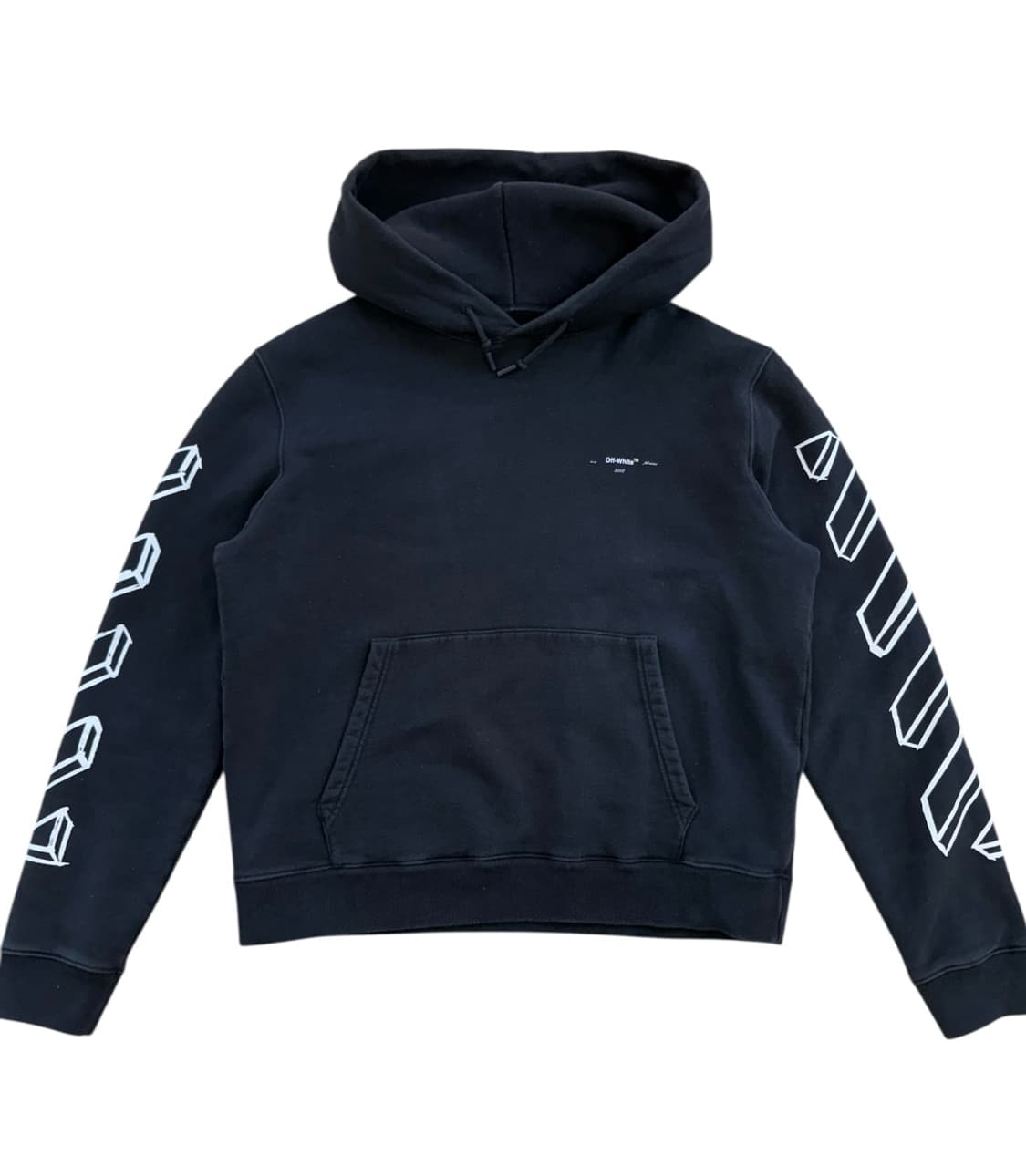 오프화이트 18FW 블랙 다이애그널 마커 애로우 후디 상품이미지3