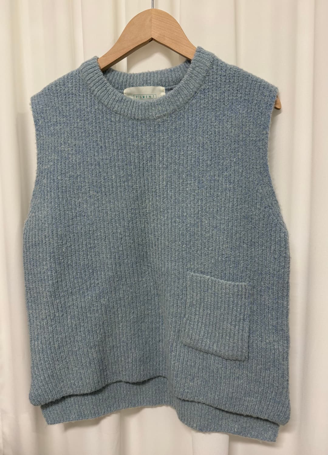 피그먼트 니트 베스트 포켓 조끼 상품이미지6