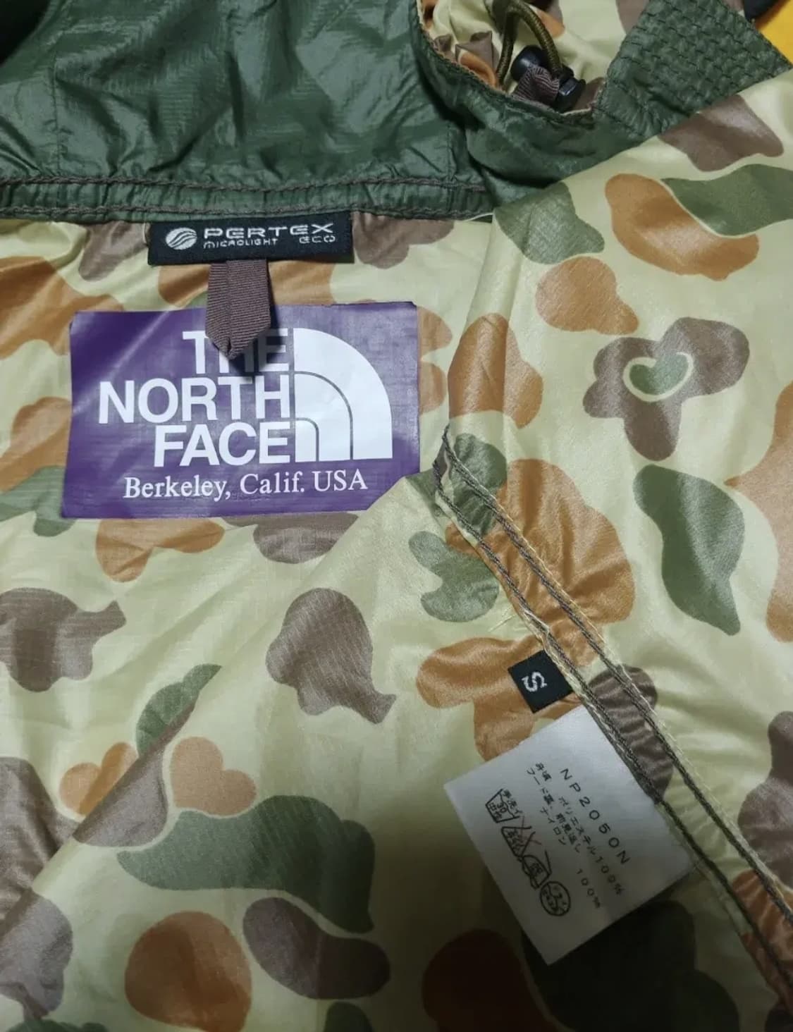 일판 노스페이스 퍼플라벨 카모바람막이S.설명 확인 North face 상품이미지5