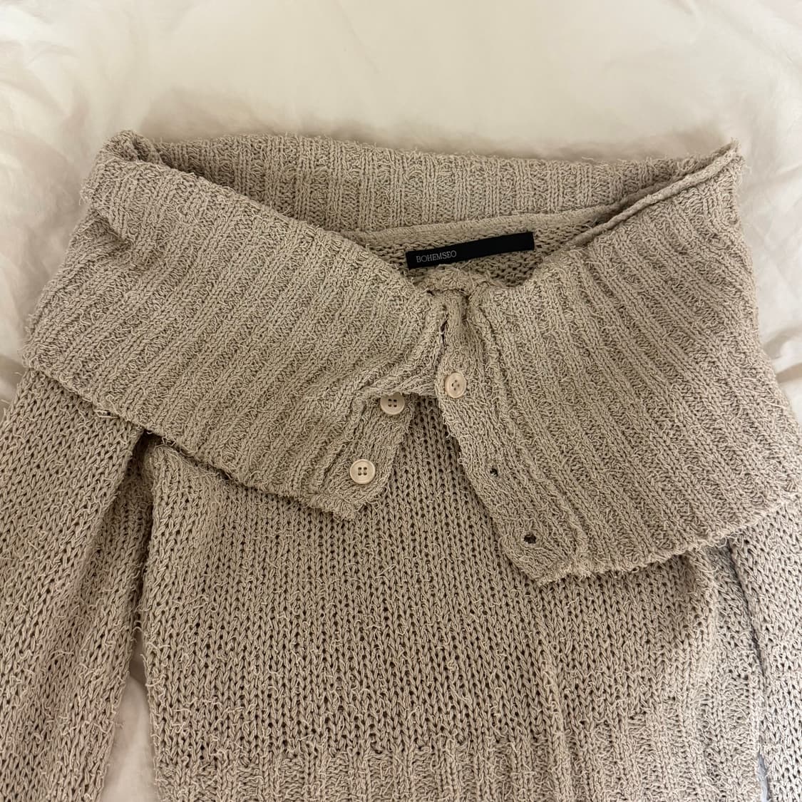 보헴서 보헤미안서울 리브드 오프숄더 아이보리 상품이미지4