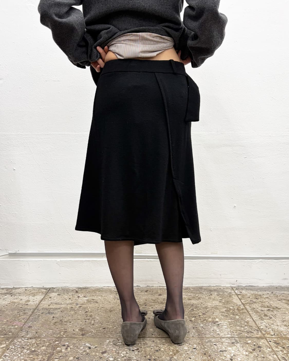 띠어리 벨티드 슬릿 스커트 상품이미지2