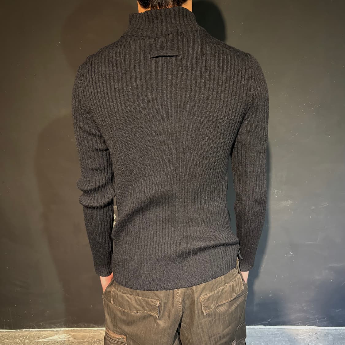 장 폴 고티에 사선 레더 집업 상품이미지2